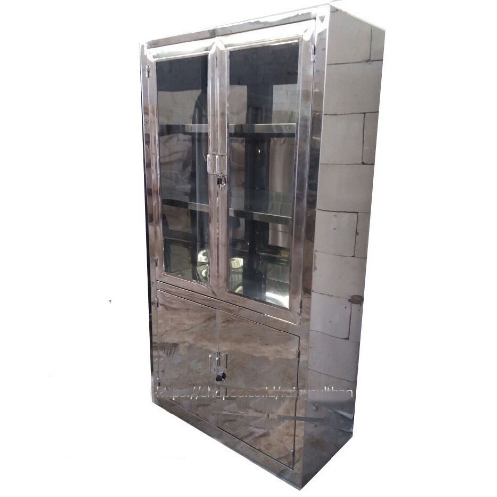 Lemari Obat 2 Pintu Stainless Steel