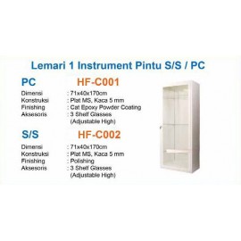 Lemari Instrumen 1 Pintu Bahan Besi