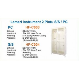 Lemari Instrument 2 Pintu Besi Biasa