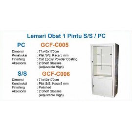 Lemari Obat 1 Pintu Stainless Steel