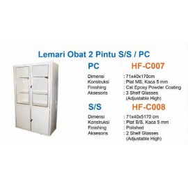 Lemari Obat 2 Pintu Stainless Steel