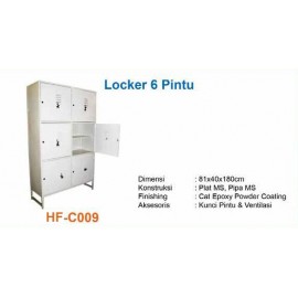 Lemari Locker 6 Pintu Besi
