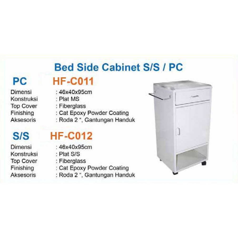 Bed Side Cabinet Lemari Ranjang Pasien Besi