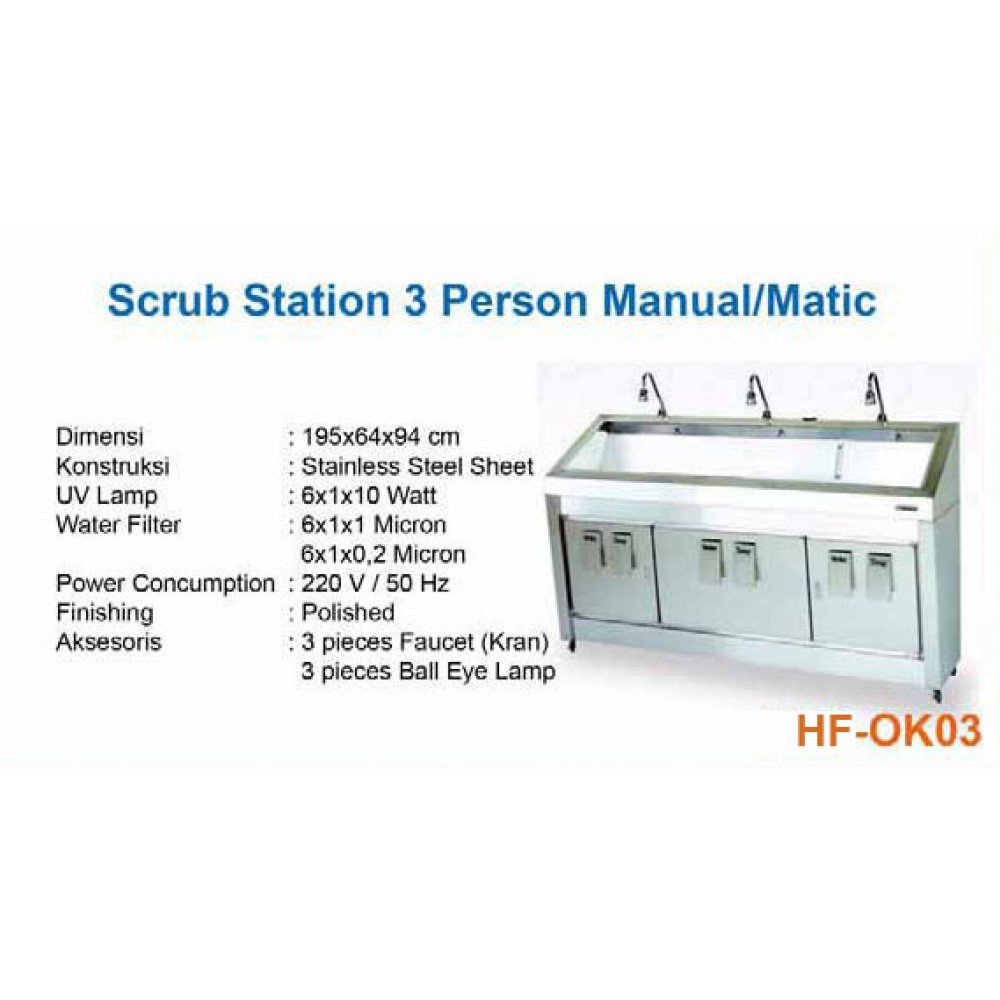 Scrub Station 3 Person Automatic